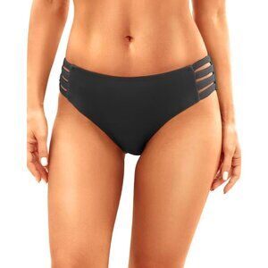 Zmart Strappy Full Coverage Low Rise Cutout Bikini Bottoms - Size L, NWT